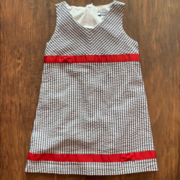 Hartstrings Blue and white seersucker dress 4t - Picture 1 of 3
